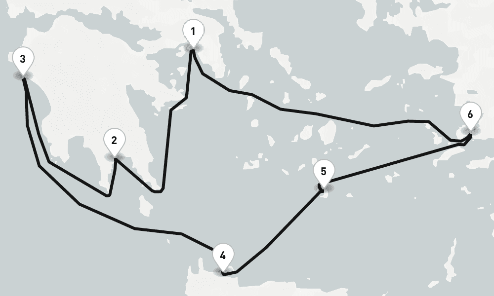 7 nights / 8 days, Piraeus (Athens, Greece) Round trip