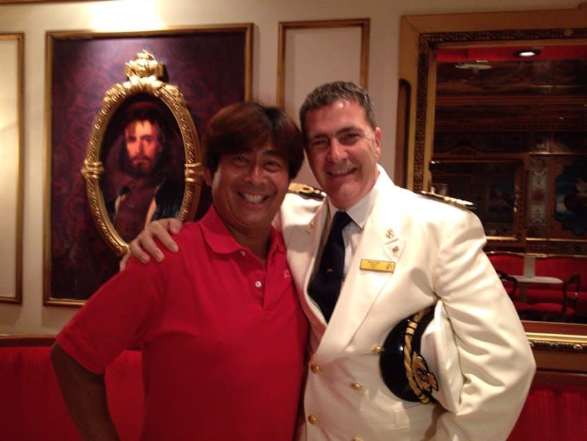 サプライズ再会、ニコロ・アルバ 船長（コスタ・アトランチカ）