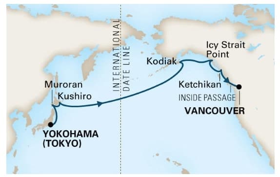 2019年GWクルーズ選び（３）いつかは狙いたい、日本〜アラスカ航路