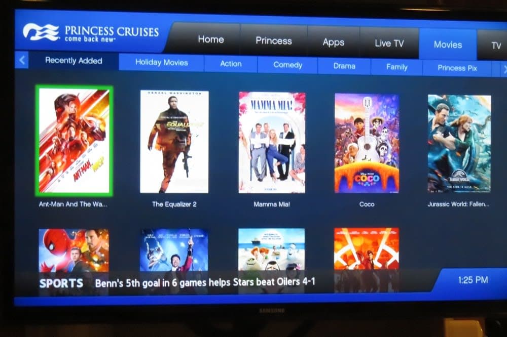 客室テレビでまったり映画鑑賞は如何でしょう♪～台湾女子旅＆ダイヤモンドプリンセスで初クルーズー2018.12月・番外編2