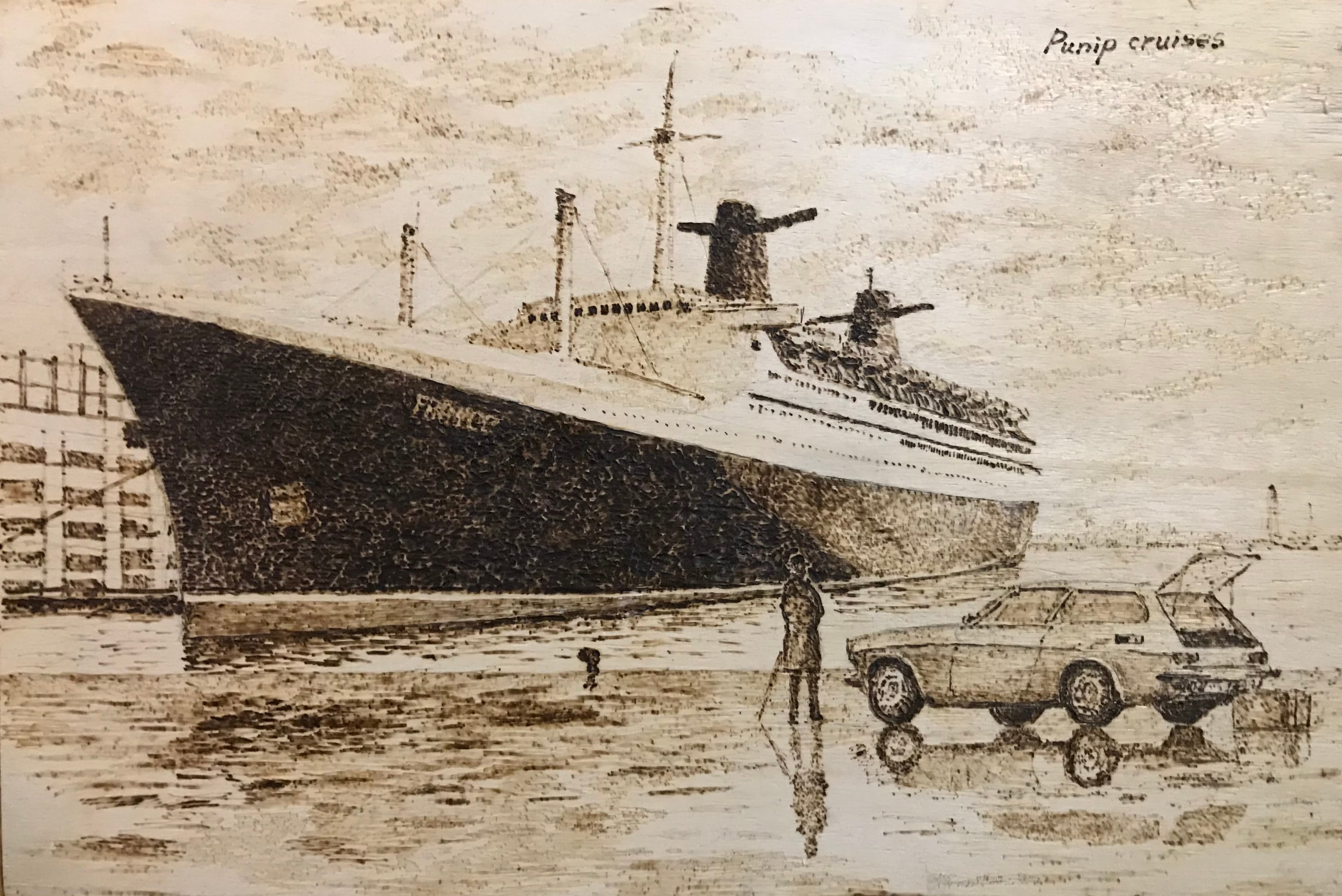 ウッドバーニングアートの新作