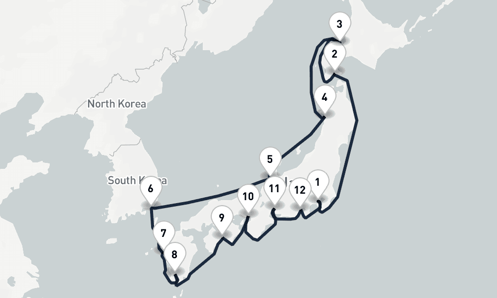 14 days, round-trip Cherry Blossom Spring Tokyo to Tokyo 15日間