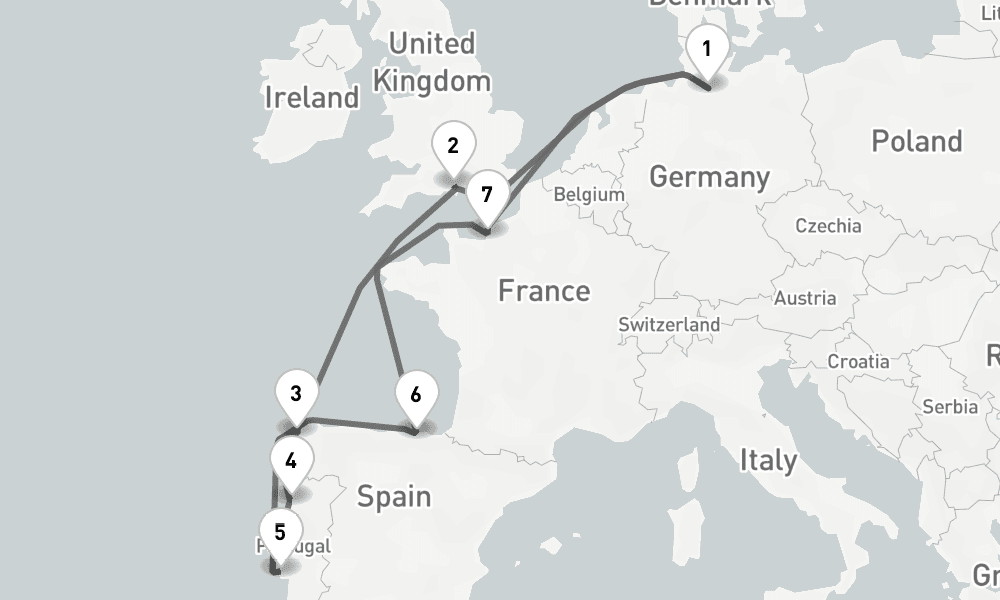 12 days, round-trip - Westeuropas Vielfalt - AbBis Hamburg 13日間