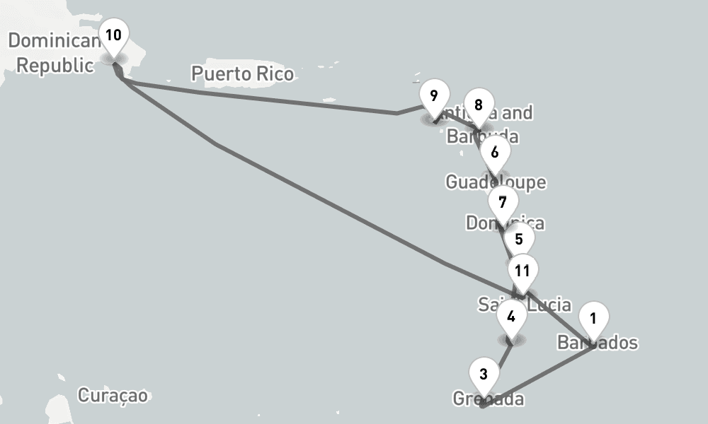 14 days, round-trip - Karibische Inseln - AbBis Bridgetown 15日間