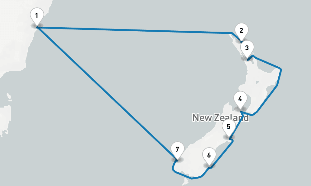 13 days, round-trip New Zealand 14日間