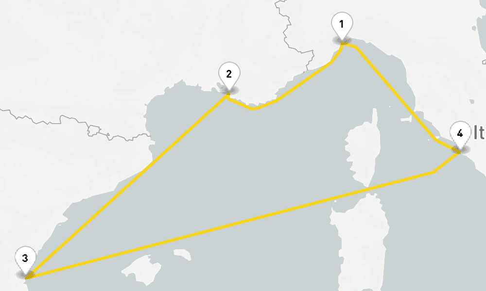 5 days, round-trip Mini Cruises from Savona 6日間