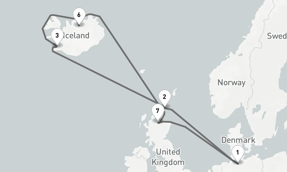 12 days, round-trip - Islands Naturwunder - AbBis Hamburg 13日間