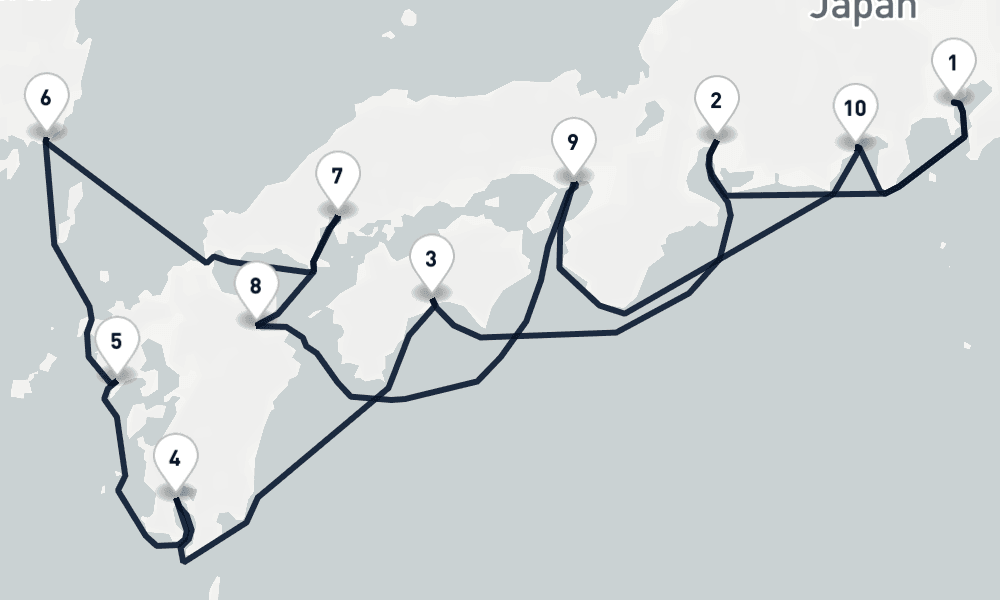 10 days, round-trip The Shinto Way Tokyo to Tokyo 11日間