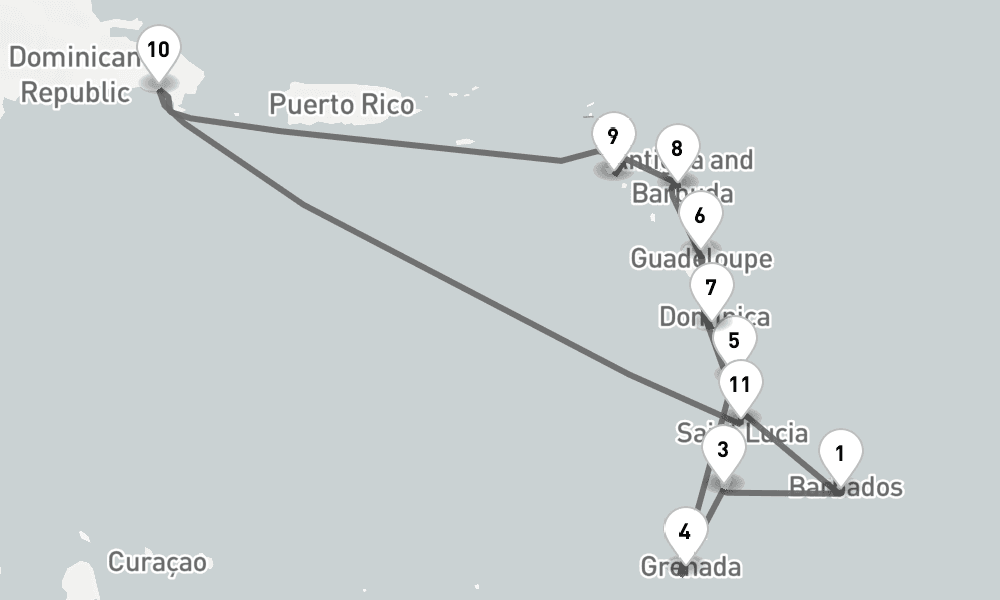 14 days, round-trip - Karibische Inseln - AbBis Bridgetown 15日間