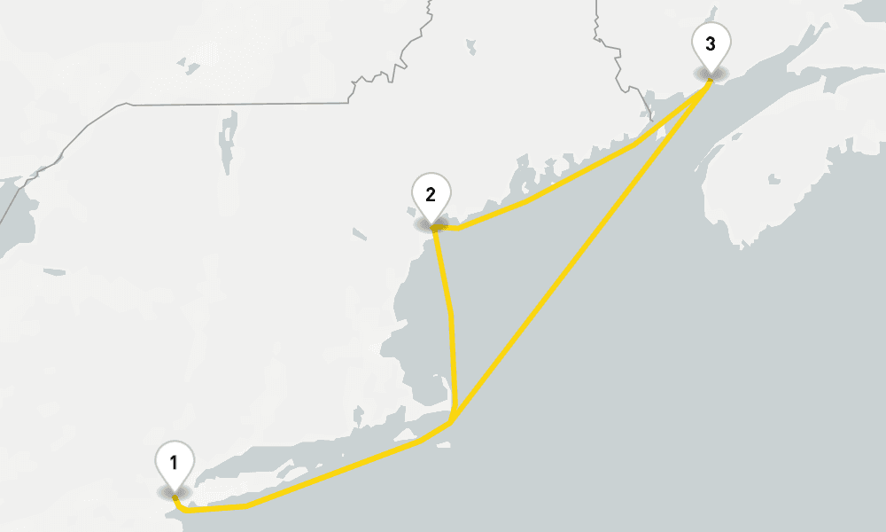 5 days, round-trip Canada New England 6日間
