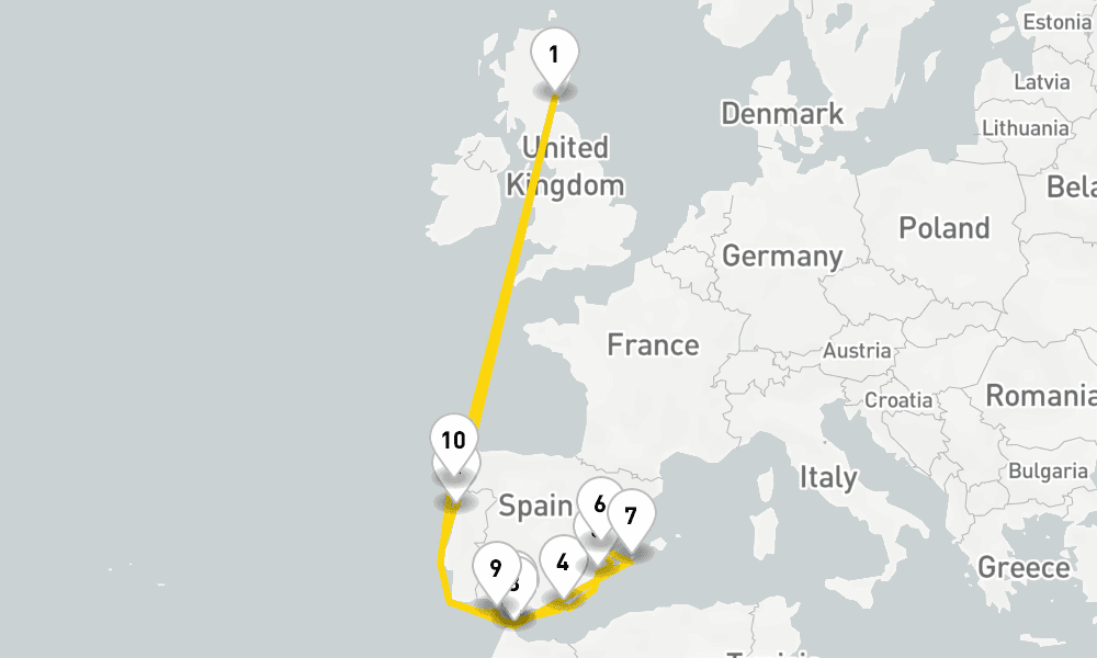 19 days, round-trip Mediterranean Moments Solar Eclipse 20日間