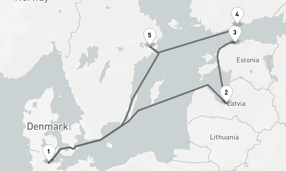 7 days, round-trip - Metropolen Der Ostsee - AbBis Kiel 8日間