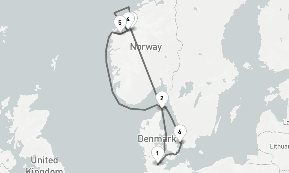 7 days, round-trip - Norwegens Fjordwelten - AbBis Kiel 8日間
