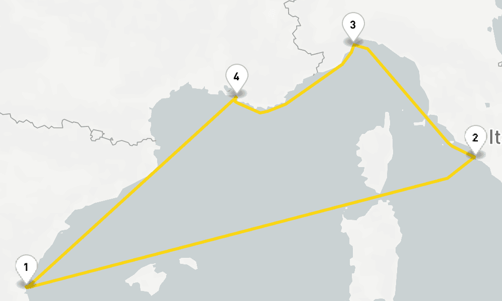 5 days, round-trip Mini Cruises from Valencia 6日間