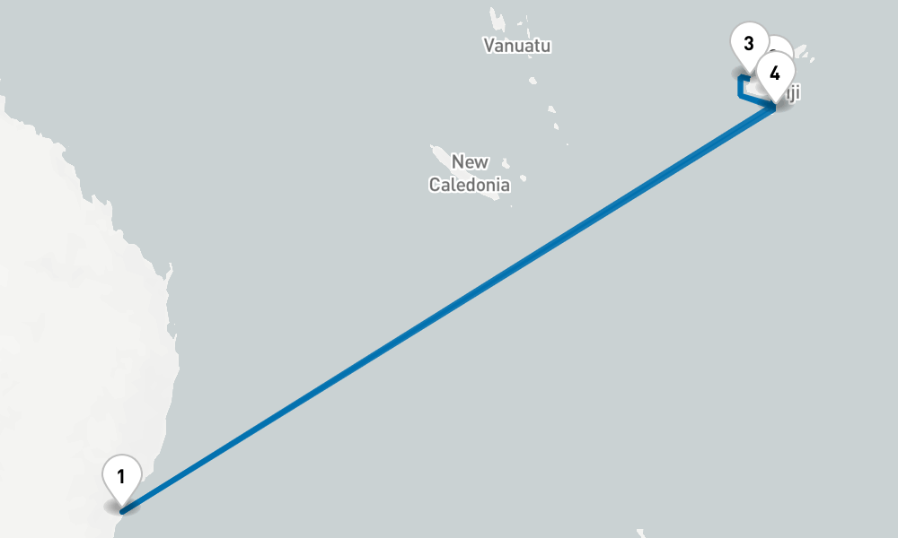 12 days, round-trip Fiji 13日間