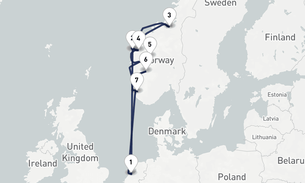 10 days, round-trip Norwegian Fjords Landscapes 11日間