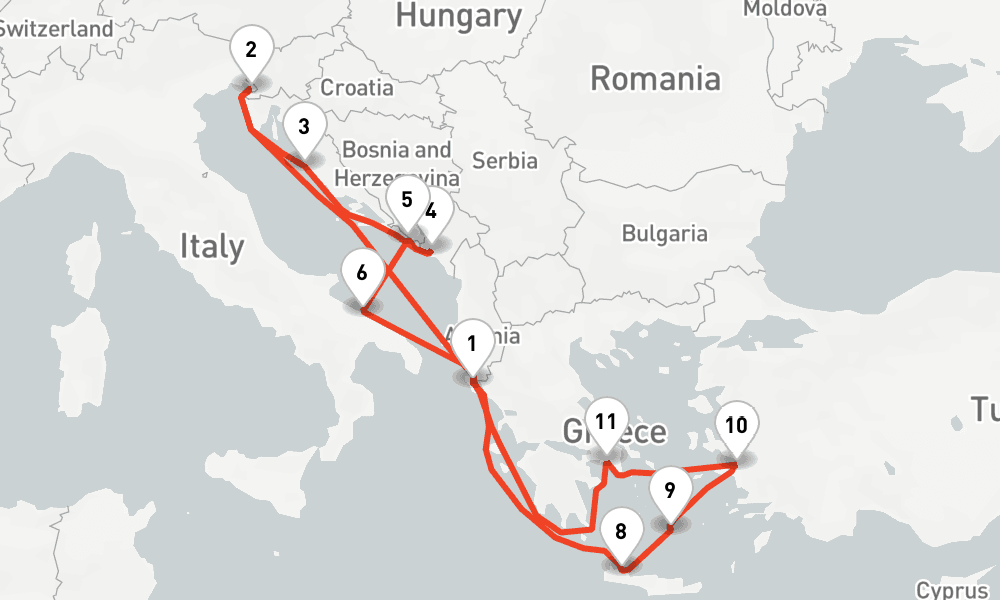 14 nights / 15 days, Corfu Island Round trip
