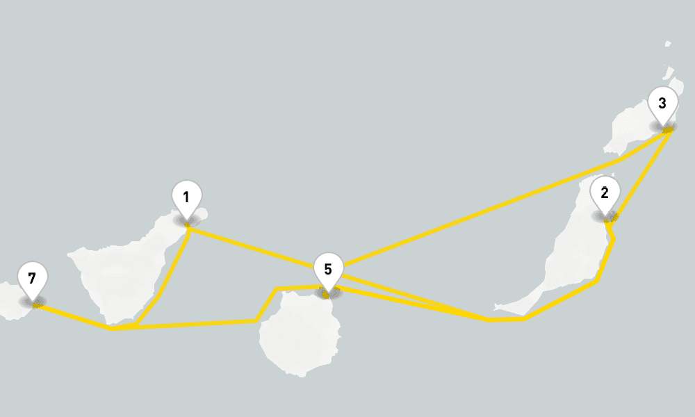 7 days, round-trip Canaries African Atlantic from St. Cruz de Tenerife 8日間