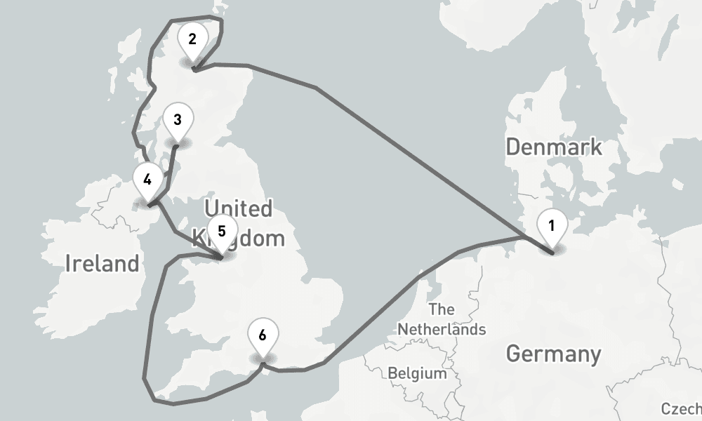 10 days, round-trip - Grosbritanniens Schatze - AbBis Hamburg 11日間