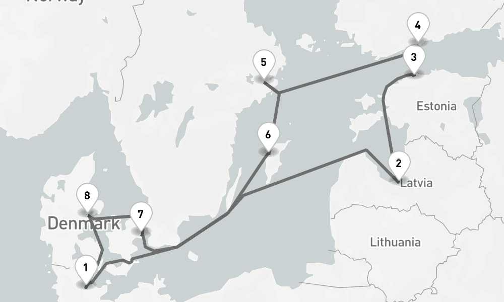 11 days, round-trip - Metropolen Der Ostsee - AbBis Kiel 12日間
