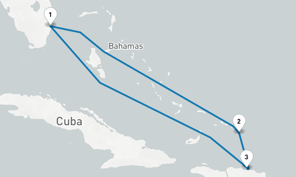 5 days, round-trip Caribbean Getaway with Grand Turk 6日間