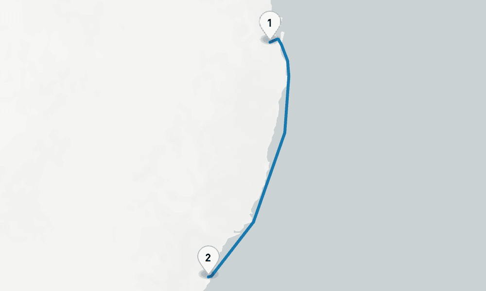 2 nights / 3 days, one-way from Brisbane (Queensland, Australia) to Sydney (NSW, Australia)
