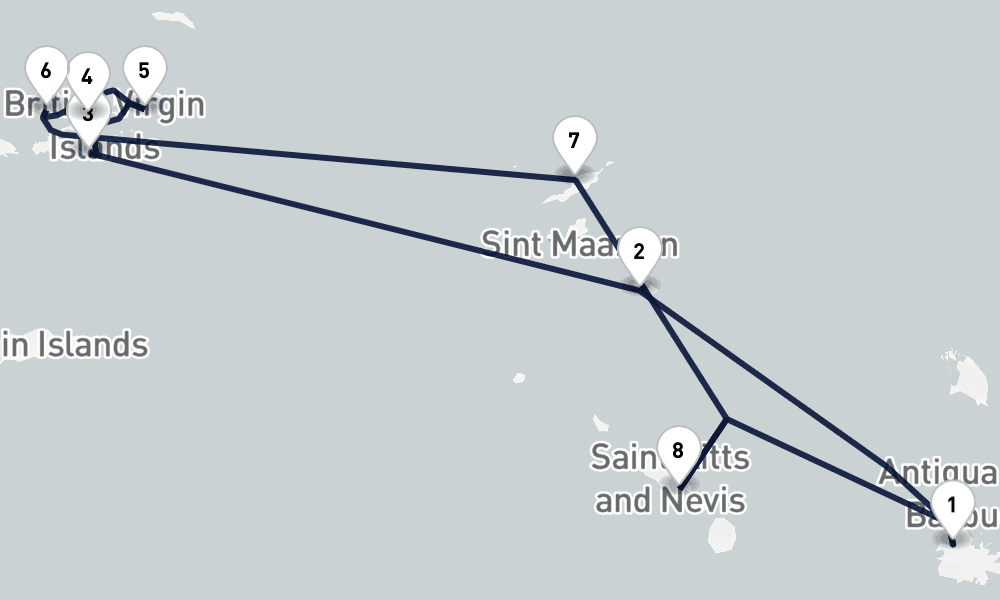 7 nights / 8 days, St Johns (Antigua) Round trip