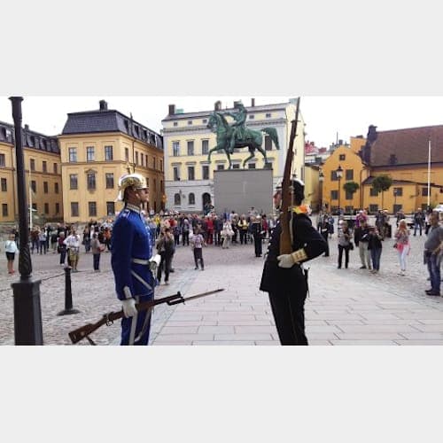 ストックホルム ちょうど衛兵交代の時間でした。