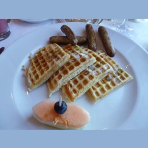 朝食に食べたワッフル