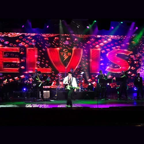 初日のショーはエルビス・トリビュートのダン・ミドルディッチ
別に日には1950年代のヒット曲を演奏!
古すぎて曲がほとんどわからずでした・・・欧米人の皆さんはのってたからあちらではヒットしたんでしょうね。