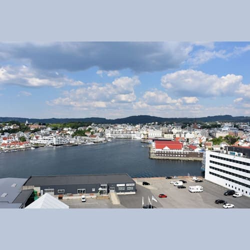 船上から見たハウスゲンの街です。