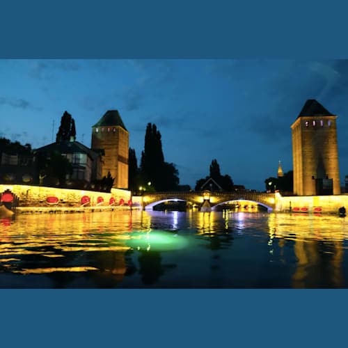 ストラスブールの水路探索・リバーボート・エクスカーション。