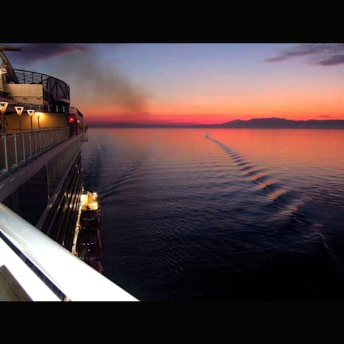 デッキからの夕日