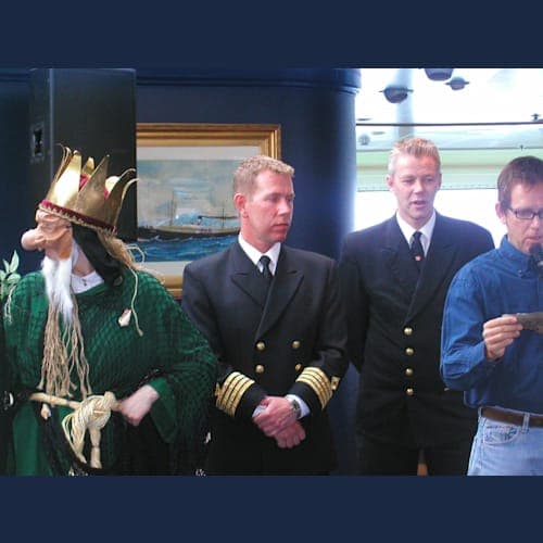 北極圏越えのセレモニー