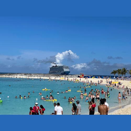 Great Stirrup Cay にて。