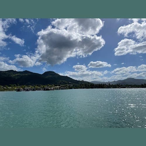 Dominican Republicの青い空、青い海。