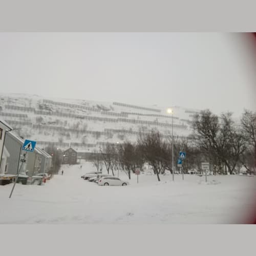 ハンメルフェスト→雪止め。初めて見ました。